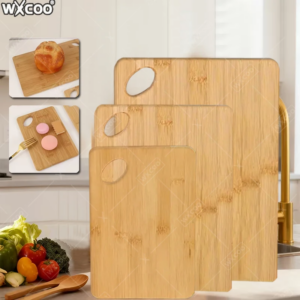 Premium 3-Piece Bamboo Cutting Board Set - Thick, Durable, and Versatile for All Your Chopping Needs!