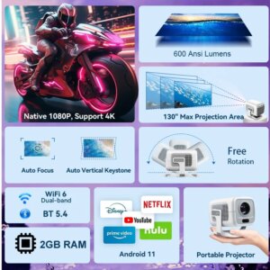 DITONG X3Plus HD projector Native 1080P support 4K WIFI6 BT5.4 Android mini Portable projector led home theater video projector - AliExpress 44