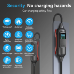Khons 7kw Portable EV Charger 32A Single-Phase 32A EV Charger EVSE Wallbox For Electric Vehicle Charging With app 5m Cable