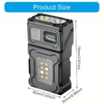 Mini Portable Flashlight With Power Bank Super Bright LED Torch USB Rechargeable Multifunctional Camping Emergency Work Lantern - AliExpress 39