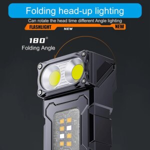 Mini Portable Flashlight With Power Bank Super Bright LED Torch USB Rechargeable Multifunctional Camping Emergency Work Lantern - AliExpress 39