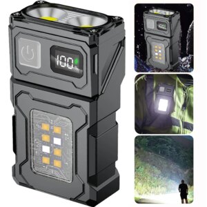 Mini Portable Flashlight With Power Bank Super Bright LED Torch USB Rechargeable Multifunctional Camping Emergency Work Lantern - AliExpress 39