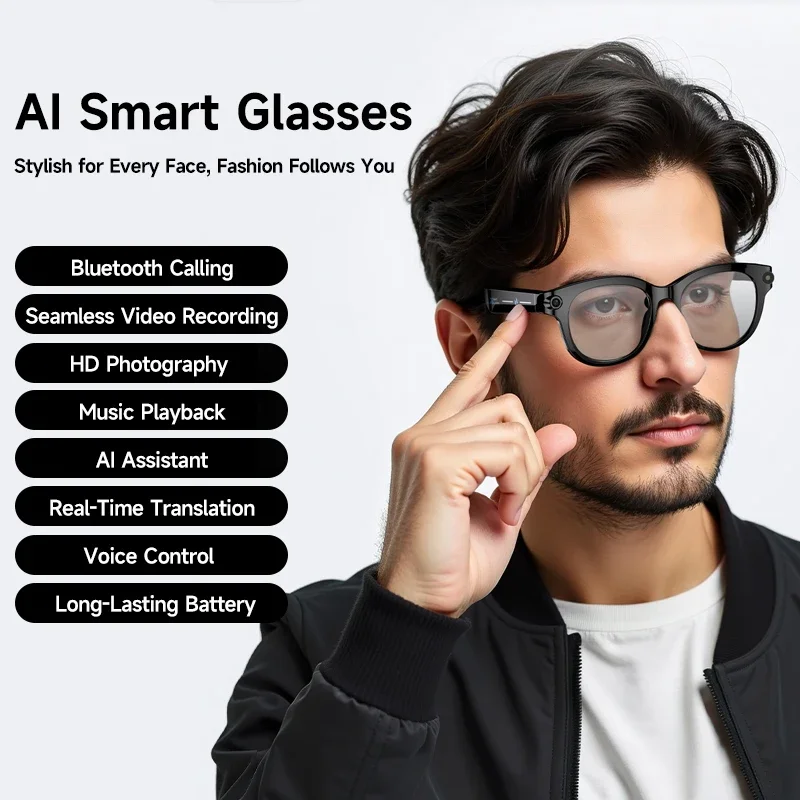 OPPO AI Smart Glasses True 800W Video Camera Multifunctional AI Translation Meeting Minutes Music Control Wifi Transmission 2026 - AliExpress 44