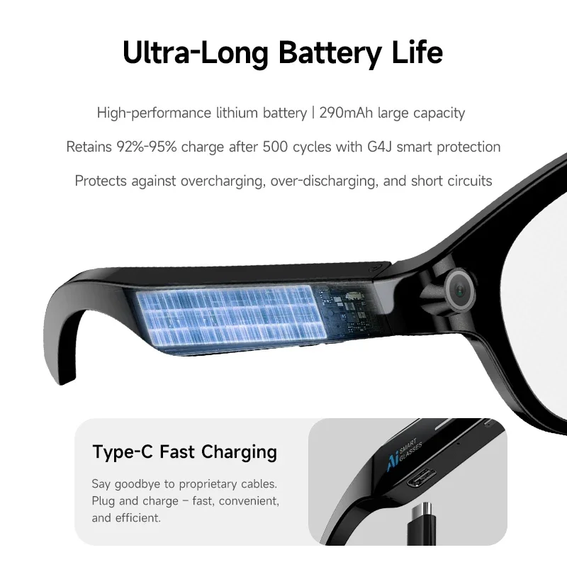 OPPO AI Smart Glasses True 800W Video Camera Multifunctional AI Translation Meeting Minutes Music Control Wifi Transmission 2026 - AliExpress 44