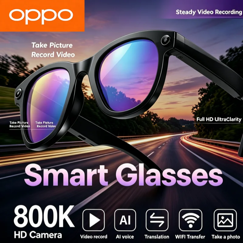 OPPO AI Smart Glasses True 800W Video Camera Multifunctional AI Translation Meeting Minutes Music Control Wifi Transmission 2026 - AliExpress 44