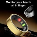 R09 Smart Ring 5ATM Waterproof Temperature Sport Health Ring Heart Rate Blood Oxygen Sleep Monitor w/ Charging Case Smartring - AliExpress 44