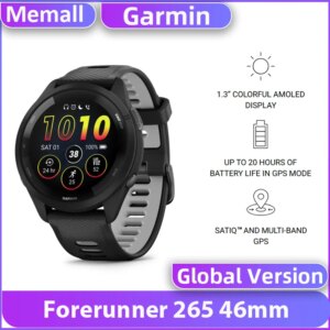 Global Version Garmin Forerunner 265 46mm Smartwatch Built in GPS 13Days Battery Life 1.3