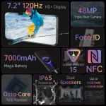 Cubot Note 60 7.2 Android 15 Phone 16GB RAM 7000mAh