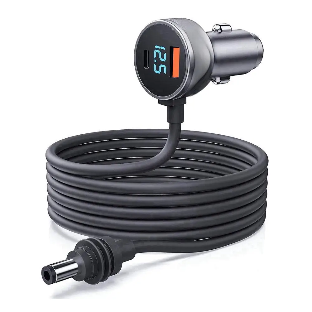 For Starlink Mini 3in1 Digital Display Car Charger To DC Power Cable With USBA+C Interface Car Charging Cable For Starlink Mini