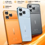 Smartphone Android 16 Cubot A50, 6.58-inch FHD+ Screen, Octa-core, 16GB(6+10) RAM, 128GB ROM, 5000mAh Battery, 48MP+16MP Cam,NFC