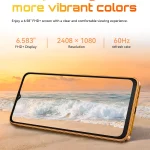 Smartphone Android 16 Cubot A50, 6.58-inch FHD+ Screen, Octa-core, 16GB(6+10) RAM, 128GB ROM, 5000mAh Battery, 48MP+16MP Cam,NFC