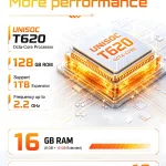 Smartphone Android 16 Cubot A50, 6.58-inch FHD+ Screen, Octa-core, 16GB(6+10) RAM, 128GB ROM, 5000mAh Battery, 48MP+16MP Cam,NFC