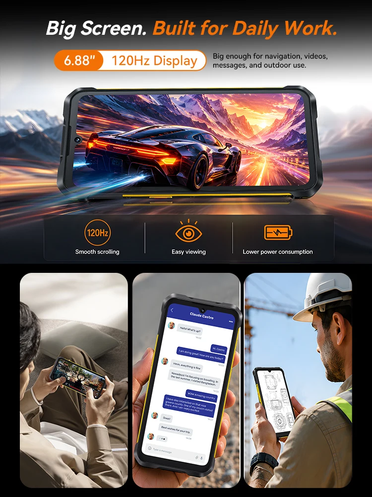 Rugged Smartphone Android 16 Cubot KingKong ES 5, Up to 24GB RAM(12+12GB), 256GB ROM, 6.88