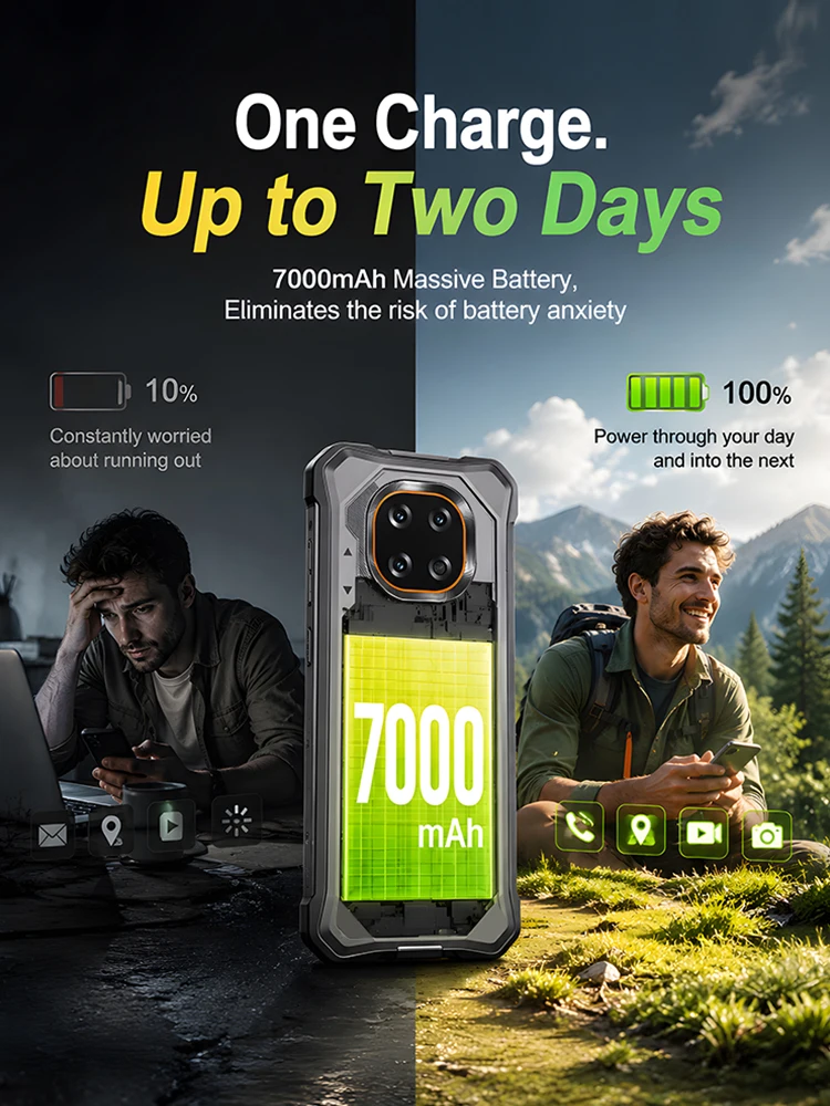 Rugged Smartphone Android 16 Cubot KingKong ES 5, Up to 24GB RAM(12+12GB), 256GB ROM, 6.88