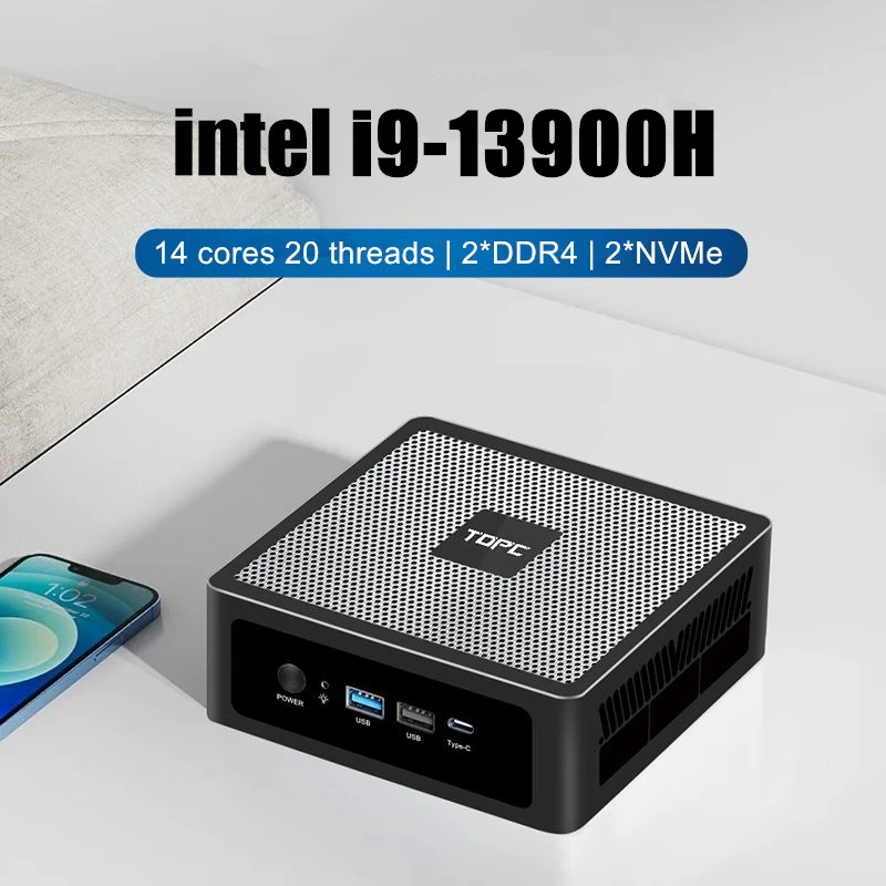TOPC Mini PC Gaming i9-13900H 32GB DDR5 1TB SSD